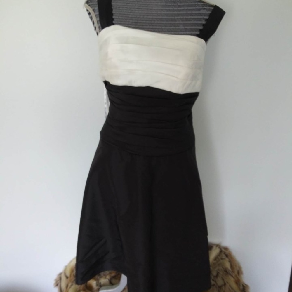 BLACK AND WHITE COCKTAIL DRESS